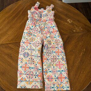 Obermeyer ski / snowboard bibs - kids - size 5 snowflakes girls